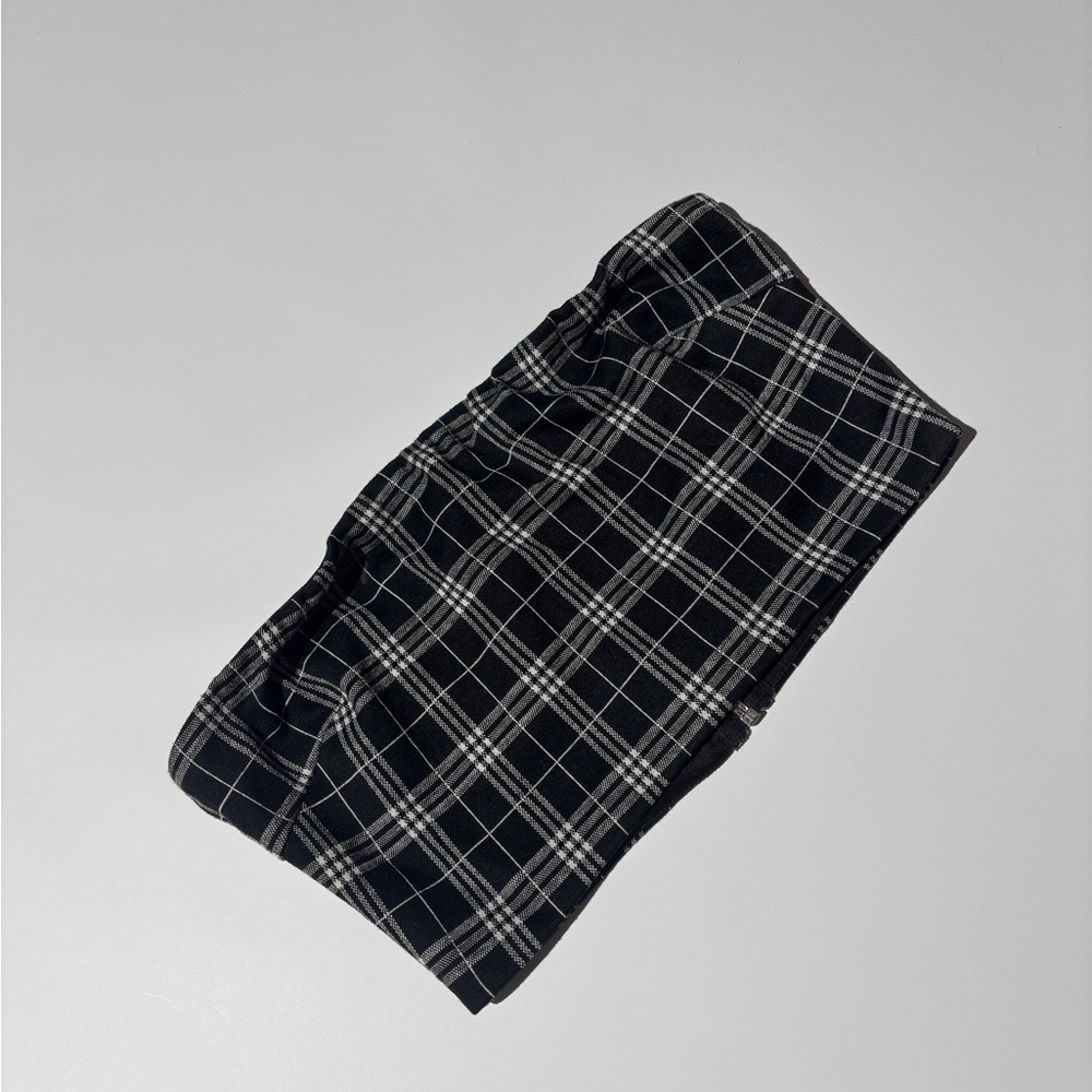 Tiger Mist Black and White Plaid Crop Top